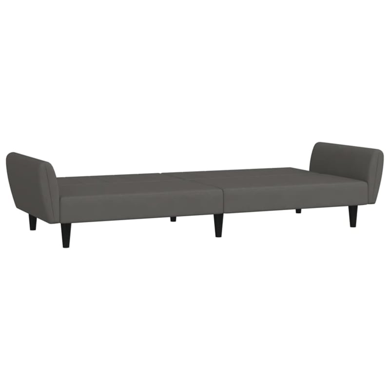 Bowery Hill Contemporary Sleeper Sofa Bed in Dark Gray Polyester
