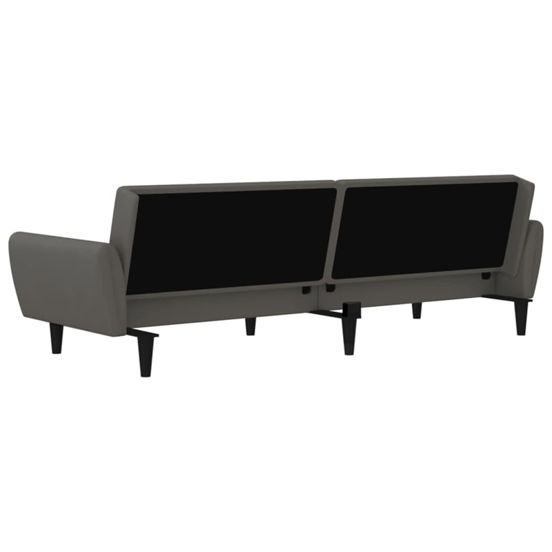 Bowery Hill Contemporary Sleeper Sofa Bed in Dark Gray Polyester