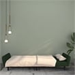 Bowery Hill Contemporary Sofa Bed in Dark Green Polyester Velvet