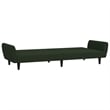 Bowery Hill Contemporary Sofa Bed in Dark Green Polyester Velvet