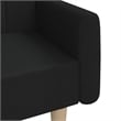 Bowery Hill Modern / Contemporary Sofa Bed in Black Polyester