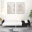 Bowery Hill Modern / Contemporary Sofa Bed in Black Polyester