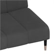Bowery Hill Contemporary Metal 2-Seater Sofa Bed in Dark Grey Polyester
