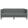 Bowery Hill Contemporary 2-Seater Sofa in Dark Grey Polyester