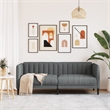 Bowery Hill Contemporary 2-Seater Sofa in Dark Grey Polyester