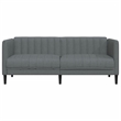 Bowery Hill Contemporary 2-Seater Sofa in Dark Grey Polyester