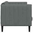 Bowery Hill Contemporary 2-Seater Sofa in Dark Grey Polyester