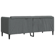 Bowery Hill Contemporary 2-Seater Sofa in Dark Grey Polyester