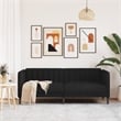 Bowery Hill Contemporary 2-Seater Sofa in Black Finish Polyester