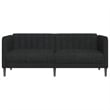 Bowery Hill Contemporary 2-Seater Sofa in Black Finish Polyester