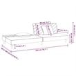 Bowery Hill Contemporary Metal 2-Seater Sofa Bed in Dark Gray Polyester