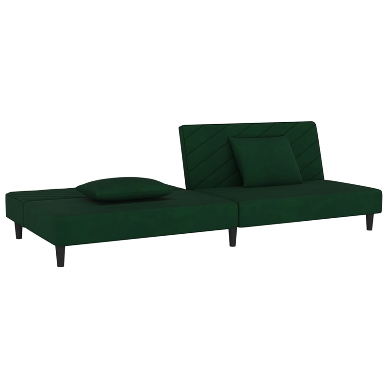 Bowery Hill Modern / Contemporary Sofa Bed in Dark Green Velvet