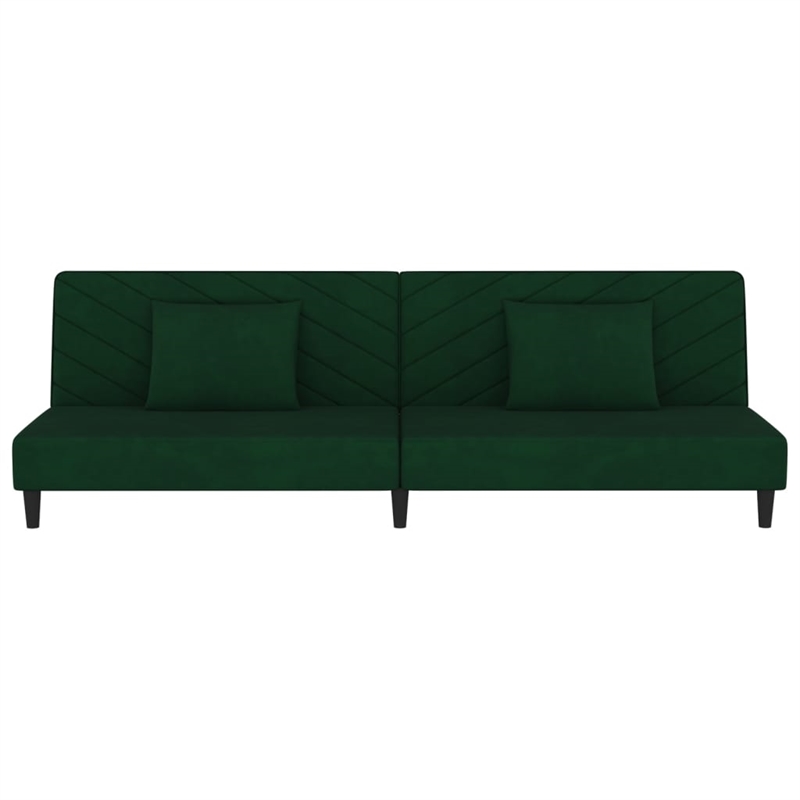 Bowery Hill Modern / Contemporary Sofa Bed in Dark Green Velvet