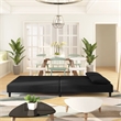 Bowery Hill Modern / Contemporary Sofa Bed in Black Polyester