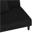 Bowery Hill Modern / Contemporary Sofa Bed in Black Polyester
