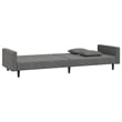 Bowery Hill Contemporary 2-Seater Sofa Bed in Dark Grey Polyester Velvet