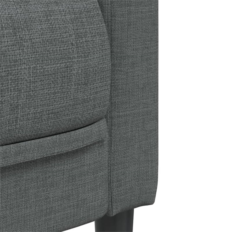Bowery Hill Modern / Contemporary Sofa in Dark Grey Polyester