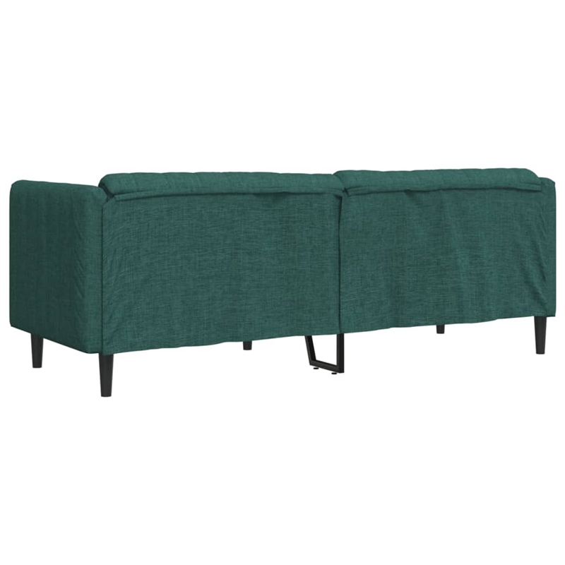 Bowery Hill Contemporary Polyester Large Durable Sofa in Dark Green