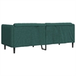 Bowery Hill Contemporary Polyester Large Durable Sofa in Dark Green