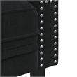 Bowery Hill Contemporary Chesterfield Sofa in Black Polyester Velvet