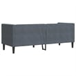 Bowery Hill Contemporary Chesterfield Sofa in Dark Gray Velvet