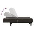 Bowery Hill Contemporary Sofa Bed in Dark Gray Polyester Velvet
