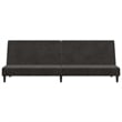 Bowery Hill Contemporary Sofa Bed in Dark Gray Polyester Velvet