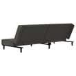 Bowery Hill Contemporary Sofa Bed in Dark Gray Polyester Velvet