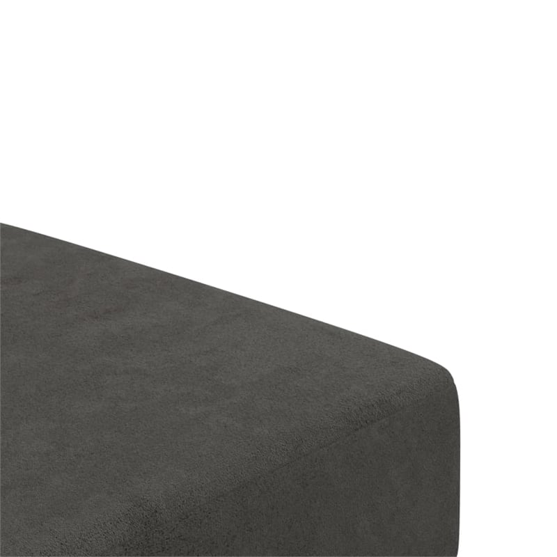 Bowery Hill Contemporary Sofa Bed in Dark Gray Polyester Velvet