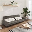 Bowery Hill Contemporary 2-Seater Sofa Bed in Dark Grey Polyester Velvet
