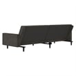 Bowery Hill Contemporary 2-Seater Sofa Bed in Dark Grey Polyester Velvet
