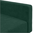 Bowery Hill Contemporary Standard Sofa Bed in Dark Green Velvet