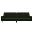 Bowery Hill Contemporary Standard Sofa Bed in Dark Green Velvet