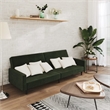 Bowery Hill Contemporary Standard Sofa Bed in Dark Green Velvet