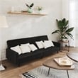Bowery Hill Contemporary Medium Sofa Bed in Black Polyester Velvet