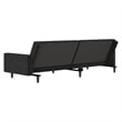 Bowery Hill Contemporary Medium Sofa Bed in Black Polyester Velvet
