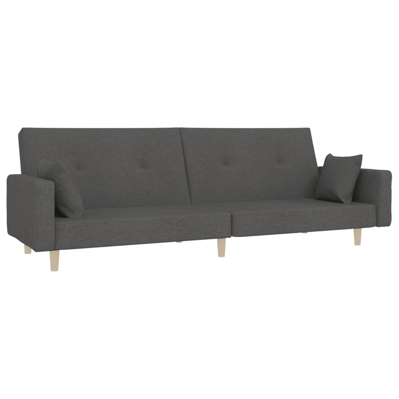 Bowery Hill Contemporary Sofa Bed in Dark Grey Fabric Polyester