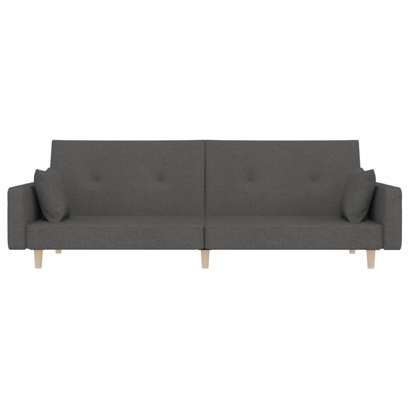 Bowery Hill Contemporary Sofa Bed in Dark Grey Fabric Polyester