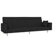 Bowery Hill Contemporary 2-Seater Size Sofa Bed in Black Fabric