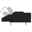 Bowery Hill Contemporary 2-Seater Size Sofa Bed in Black Fabric