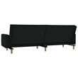 Bowery Hill Contemporary 2-Seater Size Sofa Bed in Black Fabric