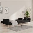 Bowery Hill Contemporary 2-Seater Size Sofa Bed in Black Fabric