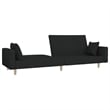 Bowery Hill Contemporary 2-Seater Size Sofa Bed in Black Fabric