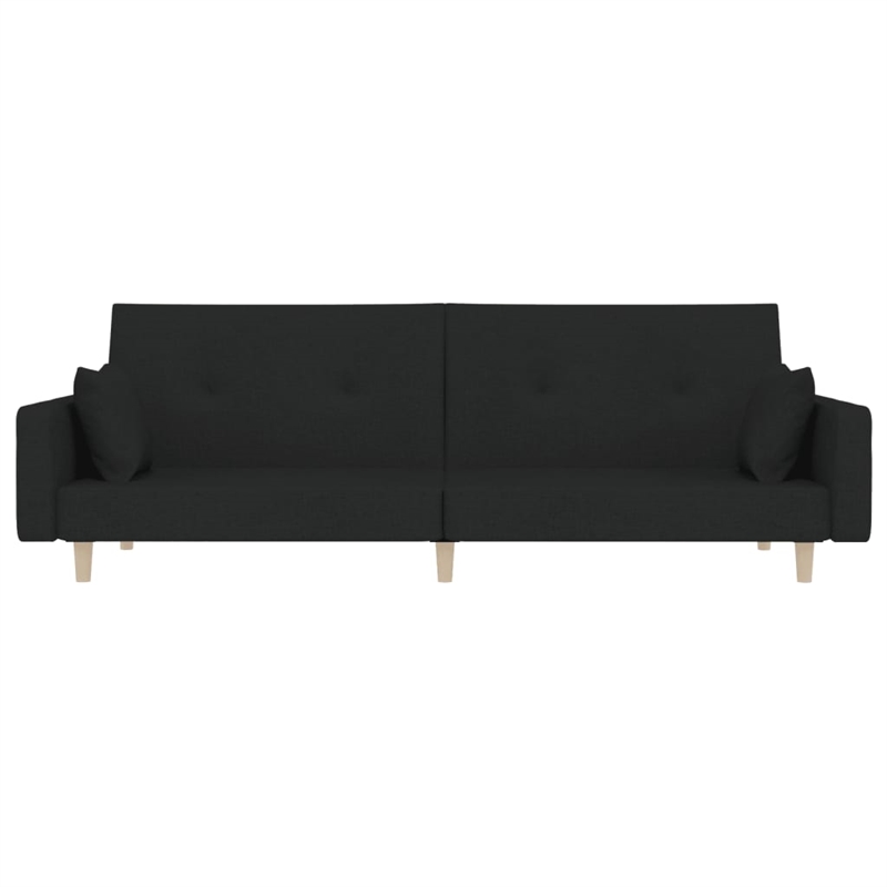 Bowery Hill Contemporary 2-Seater Size Sofa Bed in Black Fabric