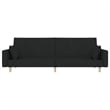 Bowery Hill Contemporary 2-Seater Size Sofa Bed in Black Fabric