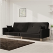 Bowery Hill Contemporary 2-Seater Size Sofa Bed in Black Fabric