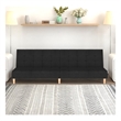 Bowery Hill Contemporary 2-Seater Sofa Bed in Black Polyester Fabric
