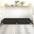 Bowery Hill Contemporary 2-Seater Sofa Bed in Black Polyester Fabric