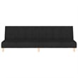 Bowery Hill Contemporary 2-Seater Sofa Bed in Black Polyester Fabric