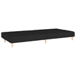 Bowery Hill Contemporary 2-Seater Sofa Bed in Black Polyester Fabric